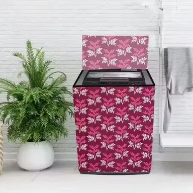 Protective & Stylish Top-Load Washer Cover | Functional Pipe Slots | 61x61x86 cm thumbnail 0