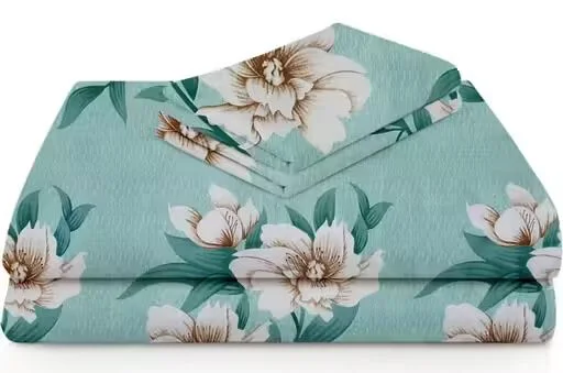 Fitted King Size Double Bedsheet | 2 Pillow Covers | Floral Cotton Bedding Set for 8 Inch Mattress image 2