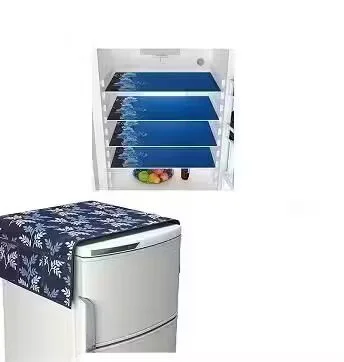 SmartKitchen Fridge Top Cover Combo | 6-Pocket Cover | 4 PVC Mats image 1