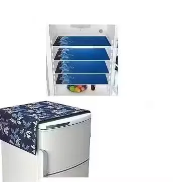 SmartKitchen Fridge Top Cover Combo | 6-Pocket Cover | 4 PVC Mats  thumbnail 0