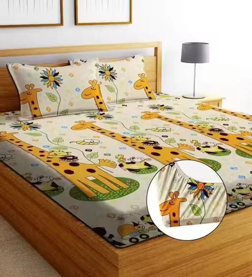 CozyNest Premium Microfiber Fitted Bedsheet | Double King Inch image 1