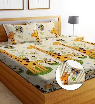 CozyNest Premium Microfiber Fitted Bedsheet | Double King Inch