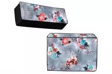 CoolShield | Elastized Indoor & Striped Outdoor Split AC Cover | Printed Design thumbnail 0