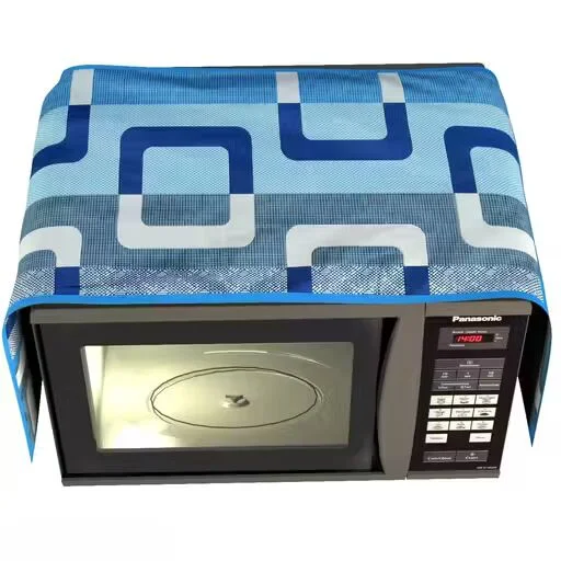 Waterproof Microwave Oven Top Cover | Modern Decorative Dustproof Protection | Blue image 2