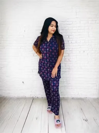 Women Cord Set Cotton Ribbed Top & Bottom | Stylish Two-Piece Outfit | L Size thumbnail 2