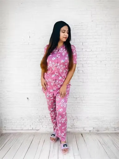 Women Cord Set Cotton Ribbed Top & Bottom | Stylish Two-Piece Outfit | L Size thumbnail 3