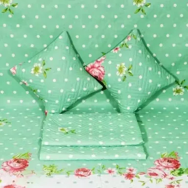 5 Pc Double Bedsheet Set | Soft and Durable Glace Cotton Fabric | Adult Bedroom thumbnail 1