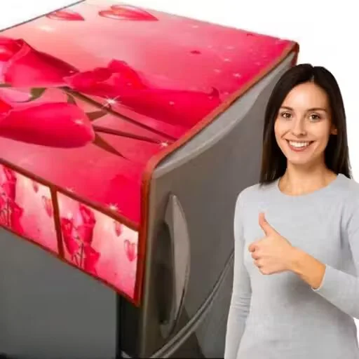 Trimly Printed Fridge Top Cover | 6 Utility Pockets | 21x39 Inch | Kitchen Organizer image 2