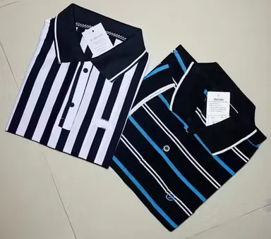 Men Cotton Blend Collar T-Shirt Combo Pack of 2 | Half Sleeve Casual Daily Wear | Summer Breathable Comfortable T-Shirt Set | L Size thumbnail 0