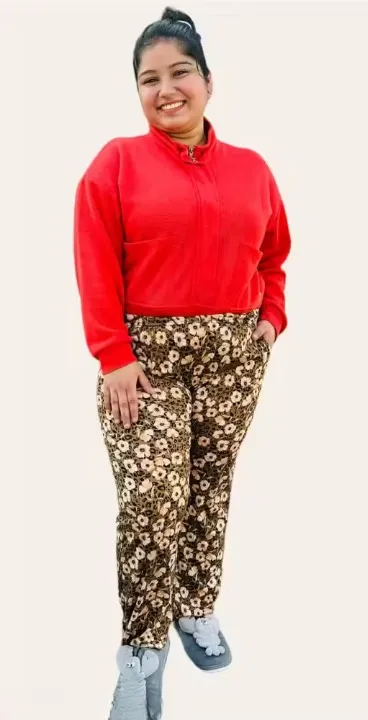 Women Plus Size Stretchable Lowers | Cotton Blend | 2 Pockets | Summer Casual | 4XL Size thumbnail 0