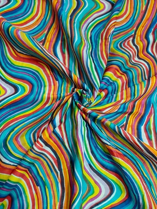 Printed Cotton Cloth | Jaipuri Hand Block Fabric 10 Meter Natural Cotton Dress Material for Women Kurtis, Multicolour Running Fabric 44 Inches Width image 4