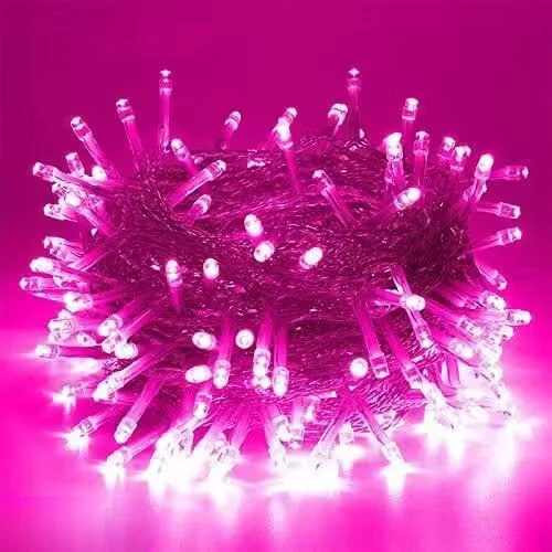 Pink Decorative Lights |10-Meter LED String for Home & Garden Décor image 1