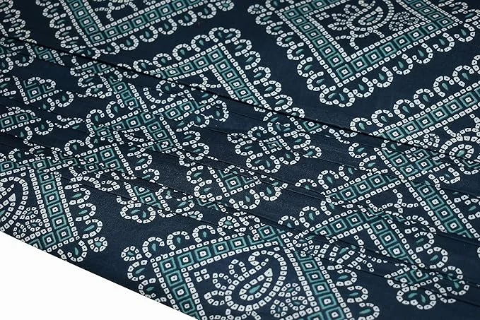 Printed Running Dress Material for Kurti, Salwar Suit, Shirt | 2.5 Meter Precut Fabric 44 Inch Width, Blue | Jaipuri Cotton Fabric for Women image 3
