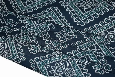 Printed Running Dress Material for Kurti, Salwar Suit, Shirt | 2.5 Meter Precut Fabric 44 Inch Width, Blue | Jaipuri Cotton Fabric for Women thumbnail 2
