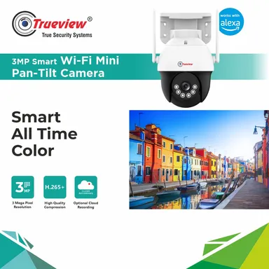 Trueview WiFi 3MP | Mini Pan-Tilt Zoom CCTV Camera with Colour Night Vision & Intruder Alarm thumbnail 5
