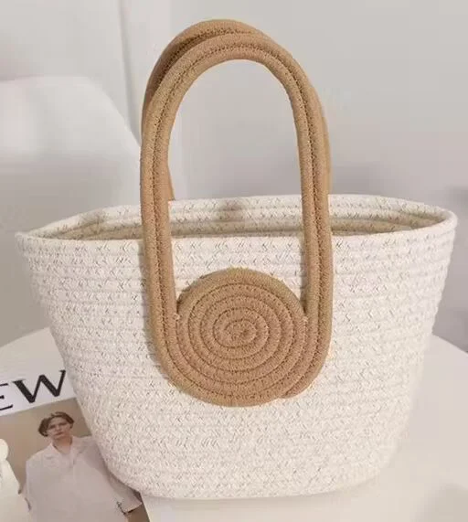 Trimly Modern Jute Shoulder Bag | Stylish, Eco-Friendly & Spacious Everyday Tote image 3