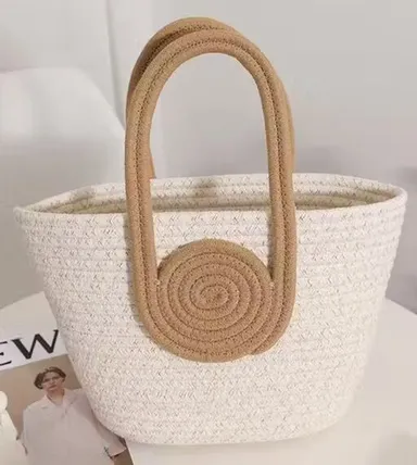 Trimly Modern Jute Shoulder Bag | Stylish, Eco-Friendly & Spacious Everyday Tote thumbnail 2