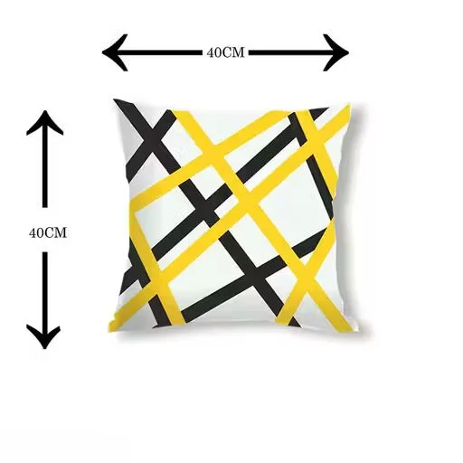 Trimly Printed Polyester Cushion Cover | 16x16 inch, Zipper Closure, Home Décor Accent image 3