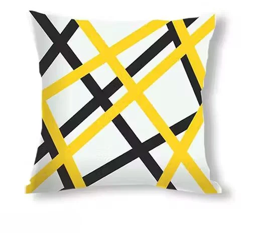 Trimly Printed Polyester Cushion Cover | 16x16 inch, Zipper Closure, Home Décor Accent image 2