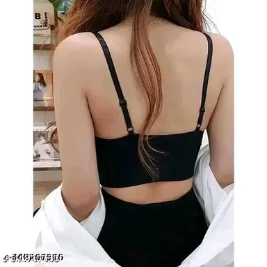Lightly Padded Seamless Sports Bra for Women in Cotton Fabric for Yoga | Gym Fitness Daily Wear with Full Coverage | Slip-On Design Pack of 2 thumbnail 2