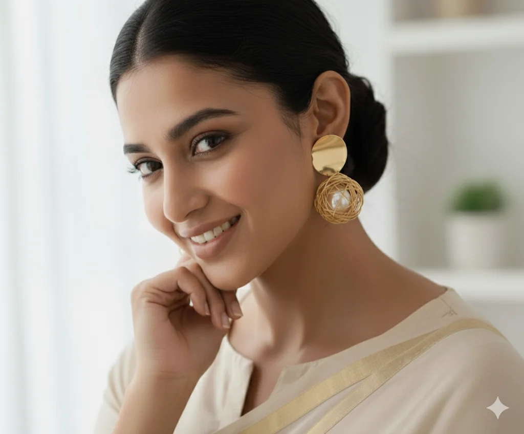 Trendy Pearl Ball Earrings for Women & Girls image 3