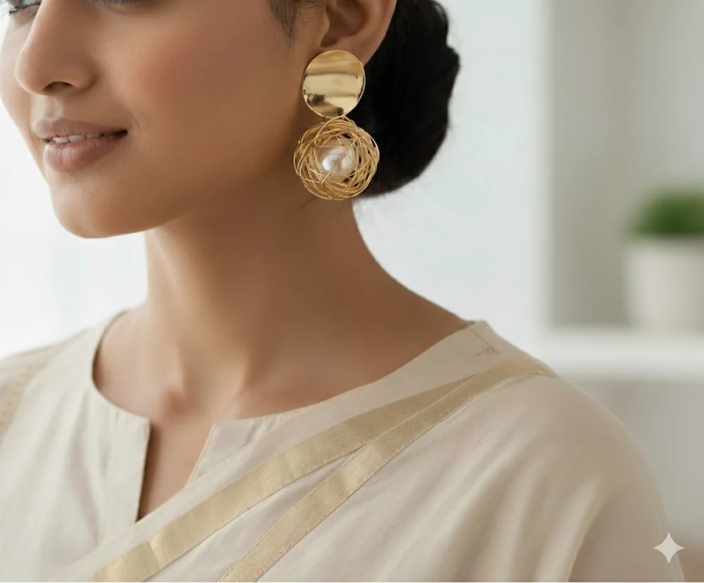 Trendy Pearl Ball Earrings for Women & Girls image 4