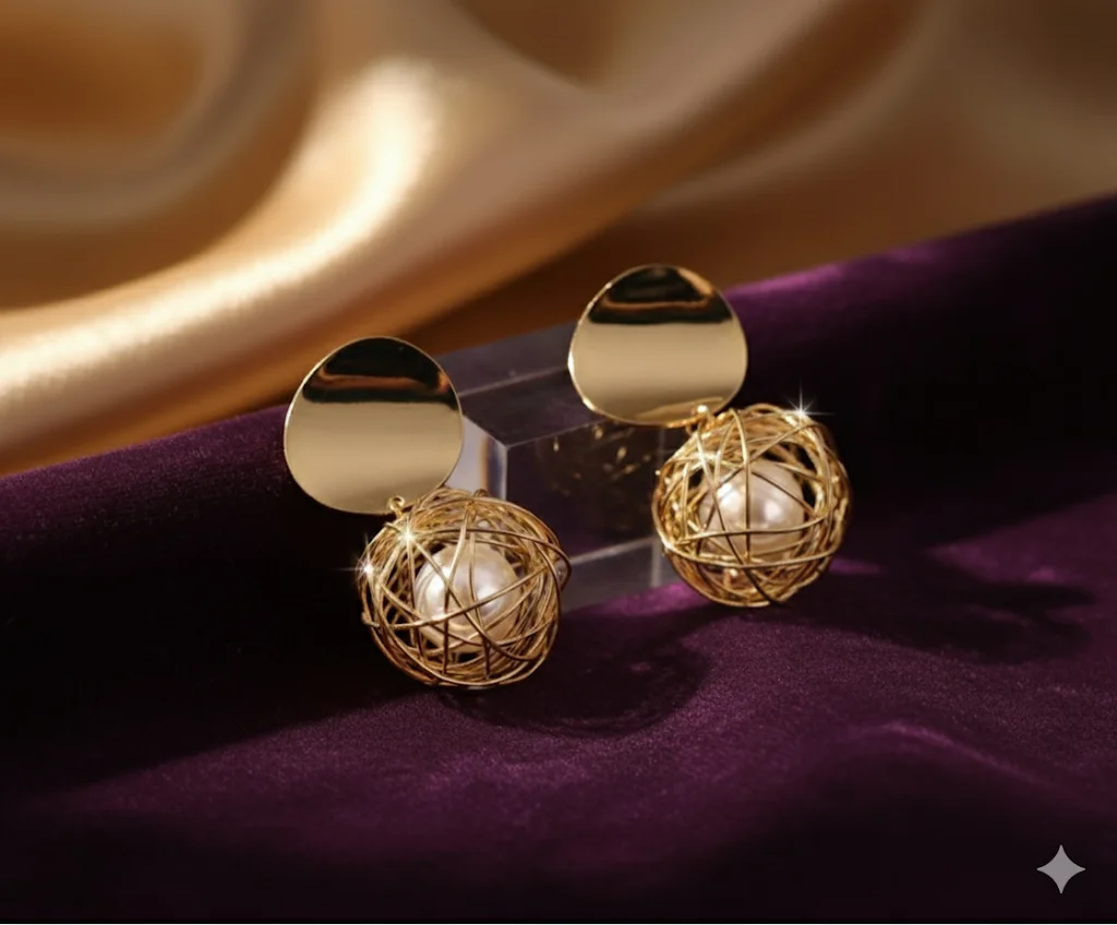 Trendy Pearl Ball Earrings for Women & Girls image 8