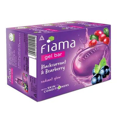 Fiama Gel Bar Blackcurrant & Bearberry 375g (Pack of 3) |Radiant Glow Soap for All Skin Types thumbnail 2