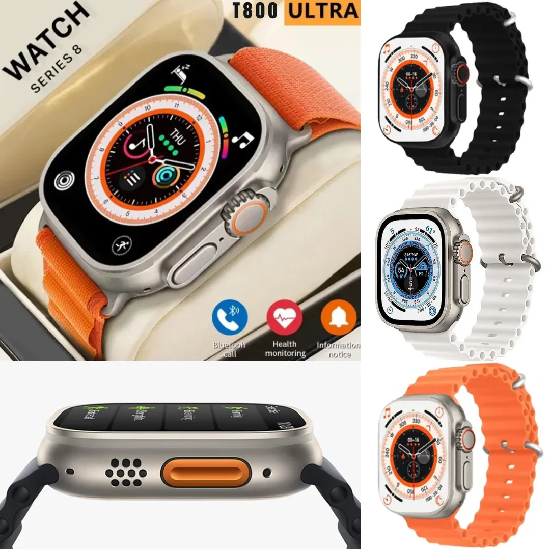 Ultra Smart Watch Orange | Bluetooth Calling | 1.99‑inch Touch Display | Wireless Charging | Health Tracker image 2