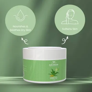 GLORIACE Pure Natural Aloe Vera Gel | Soothing & Hydrating & Cooling Multipurpose Gel | 100% Pure | No Parabens thumbnail 1