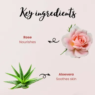 GLORIACE 100% pure rose aloe vera gel for glowing face & skin & hair | 200 ml | Natural hydrating soothing gel thumbnail 1