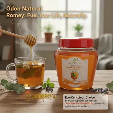Golden Natural Recovery Honey | Organic, Raw, Unprocessed |Unpasteurized | Natural Health | Energy Booster 500 gm thumbnail 2