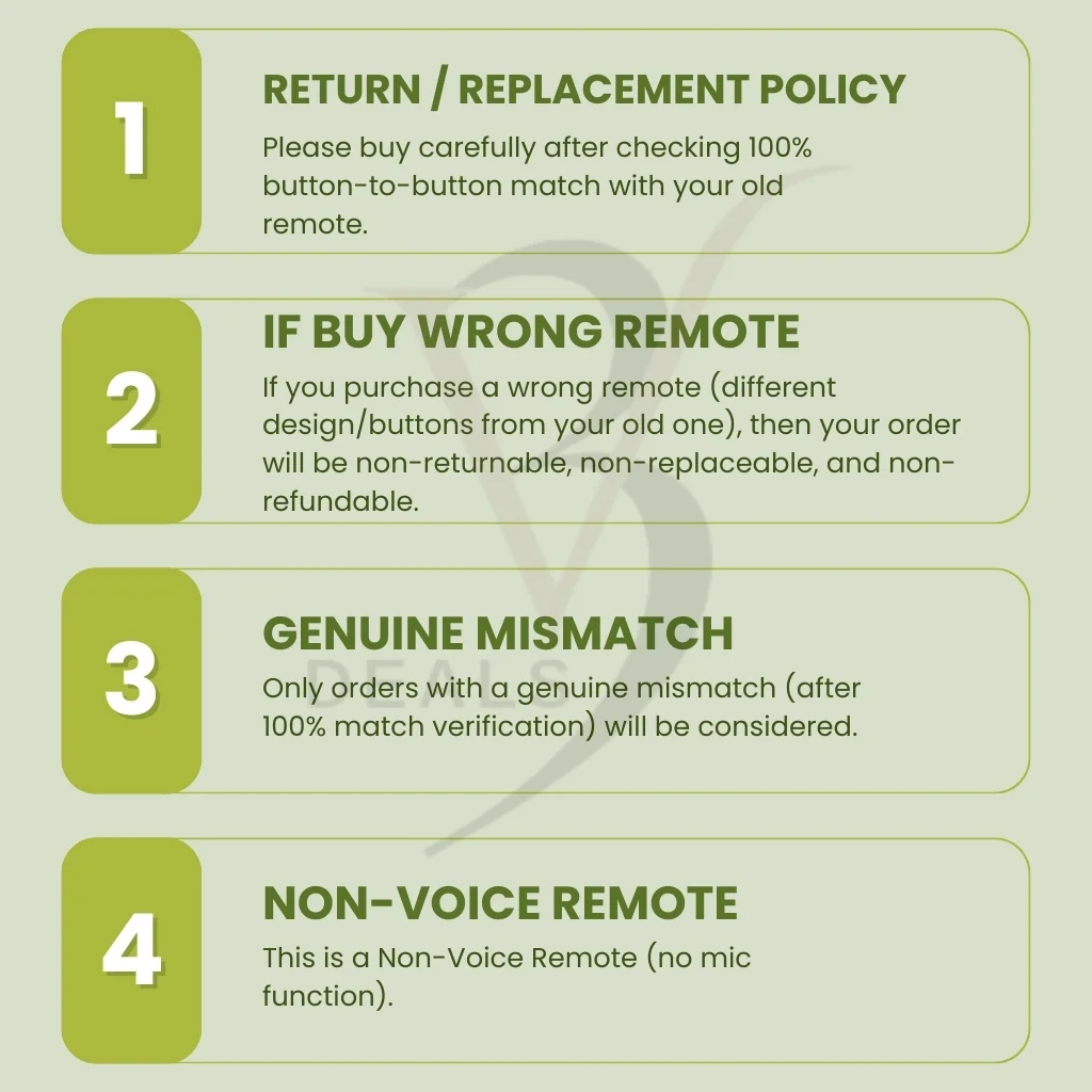 V3Deals Compatible for Remote Control Amstard/AkaiTv/Croma/Eston/Iconic/Micromax/T-Series/Vise TV/Dixon Remote/Beethosol Smart TvRemote Control - Please Match The Image with Your OldRemote (UNI 176) image 9