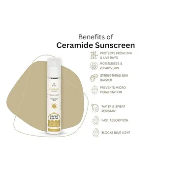 Bless Organics Ceramide Sunscreen | SPF 50 PA++++ | Broad Spectrum UV Protection | Lightweight| Non-Sticky | Hydrating Sunscreen for All Skin Types thumbnail 3