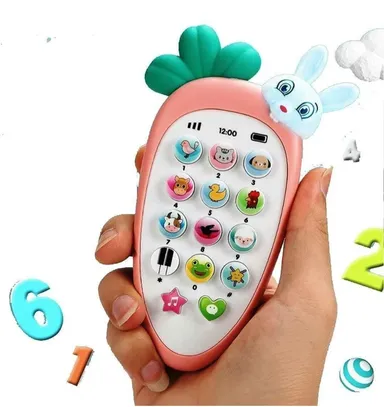 Rabbit Phone Smart Toy for Kids | Cordless Musical Mobile Phone with Interactive Buttons, Smart LED Lights, Durable & Lightweight Educational Toy for Toddlers and Children