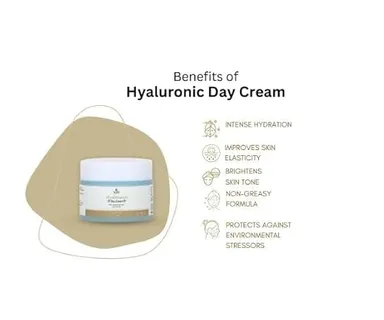 Bless Organics Hyaluronic Day Cream | Deep Hydration | Non-Sticky Moisturizer with SPF | Brightens | Firms & Smoothens Skin | For All Skin Types thumbnail 3