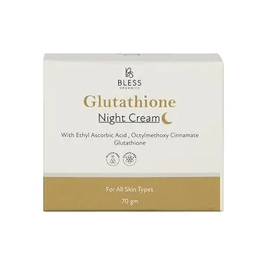 Bless Organics Glutathione Night Cream | Skin Brightening | Anti-Pigmentation & Repair Cream | Deep Nourishment & Even Tone | For All Skin Types thumbnail 2