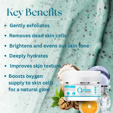 Bless Organics Oxy Bright Face Scrub | Oxygen Boosting | Deep Cleansing & Brightening Scrub | For Fresh |  Smooth & Glowing Skin thumbnail 3