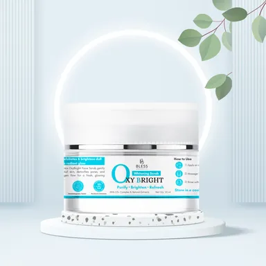 Bless Organics Oxy Bright Face Scrub | Oxygen Boosting | Deep Cleansing & Brightening Scrub | For Fresh |  Smooth & Glowing Skin thumbnail 0