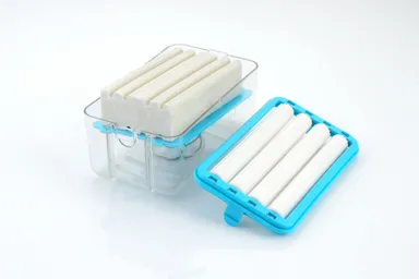 V3Deals Easy Cloth Plastic Washing Soap Roller, Dispenser Case with Lid Having Roller Viral soap Roller Dispenser for Clothes soap Stand for Bathroom soap Box Cloth Brush for Washing Clothes (1Pc) thumbnail 1