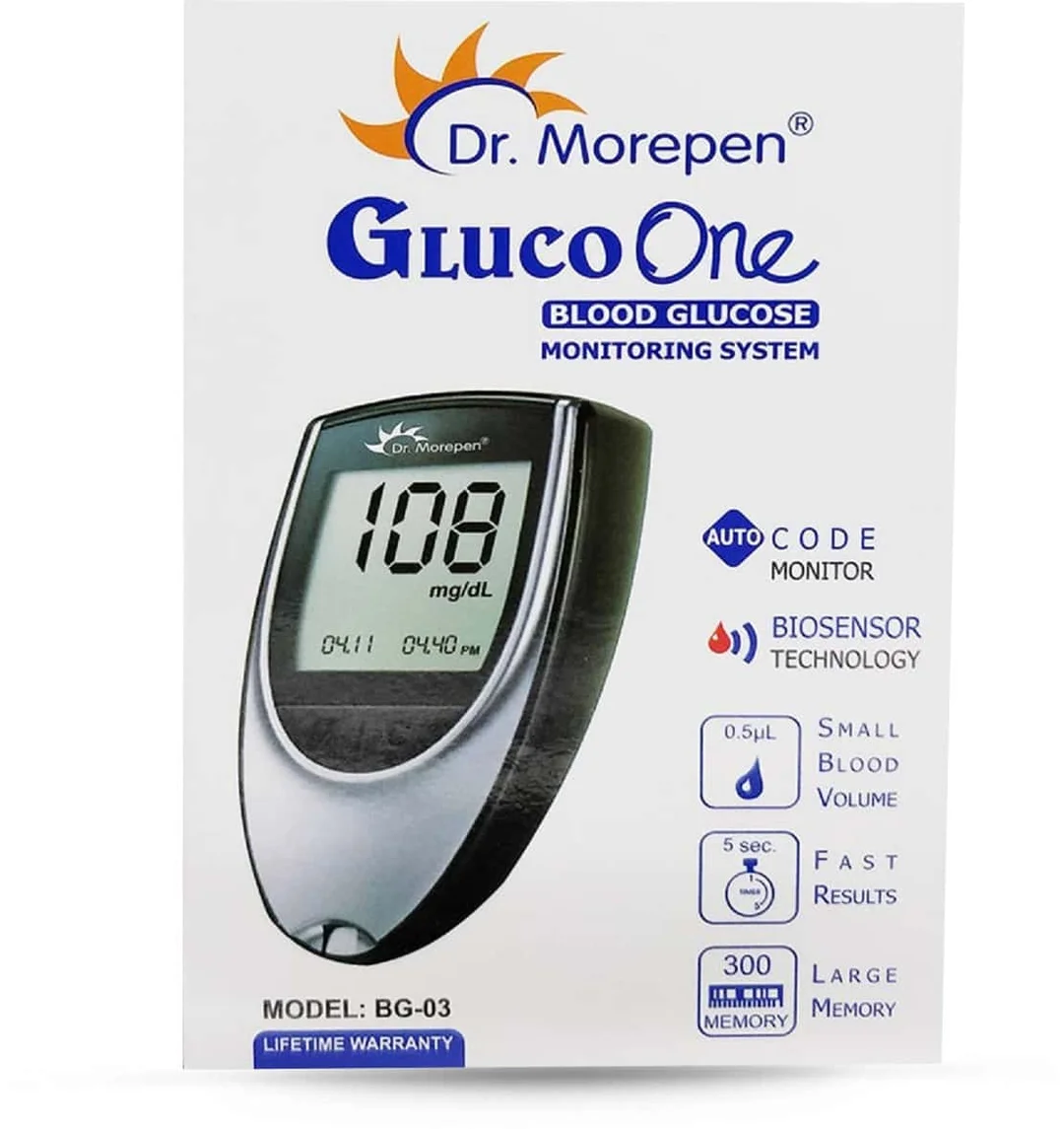 Dr Morepen BG 03 Gluco One Blood Glucose Monitoring System (Only Glucometer) | Diabetes Monitoring Devices | Blood Glucose Monitors image 1