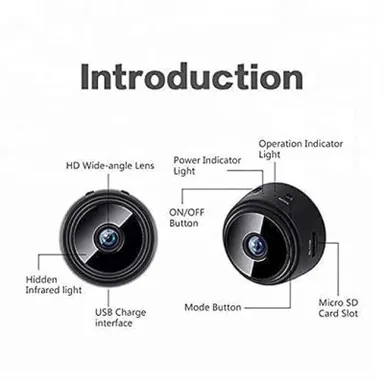 WIRELESS A9 CAMERA  |HomeEye A9 Mini Magnetic Wi‑Fi Full HD 1080p Spy Camera thumbnail 5
