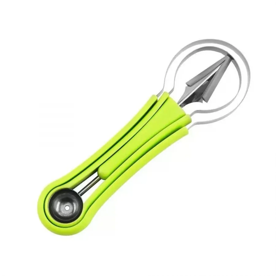 Stainless Steel 4‑in‑1 Fruit Scooper Kitchen Tool | Melon Baller, Fruit Corer Peeler & Seed Remover for Watermelom|  Cantaloupe, Kiwi| Ice Cream & Fruit Salad Prep image 7