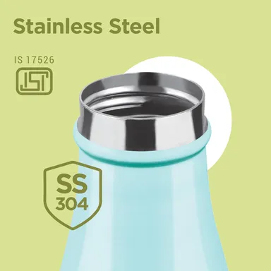 Milton Prudent Thermosteel1000 Bottle | 1200 ml Water Bottle | 24 Hours Hot and Cold | Double Wall Vacuum Insulated | Water Bottles | Tea Flask | Coffee Flask for Sports | Travel | Aqua Green thumbnail 2
