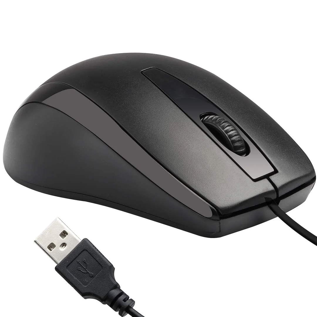 Zebronics Zeb Alex Wired USB Optical Mouse, 3 Buttons, Ergonomic Design, High Precision, Plug and Play, Compatible with Windows, Mac, Linux image 1