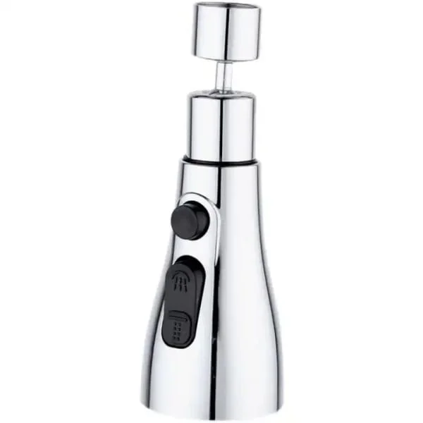 Exootica 360° Rotating Universal Kitchen Faucet Extender| Silver ABS Chrome Tap Aerator & Water‑Saving Splash Filter for Kitchen Sink| Bathroom Wash Basin|Vegetable Washing, Faucet Accessory image 7