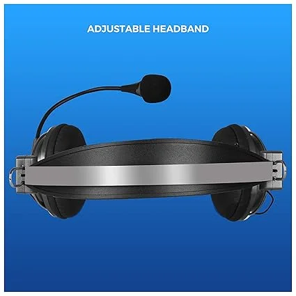 Zebronics Zeb-Supreme USB Wired Headphone with Mic | 40mm Drivers, Adjustable Headband & Mic, Multifunction Control Pod, USB Cable (1.8m) image 3