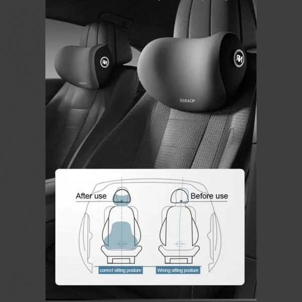 Memory Foam Car Headrest Pillow Neck Support Cushion image 4