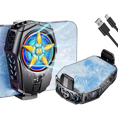 Digital Wave Gaming Phone Cooler |Mobile Cooling Fan for Gaming | Wireless Phone Cooler for iPhone & Android | Fast Cooling Fan for Mobile Gaming thumbnail 0