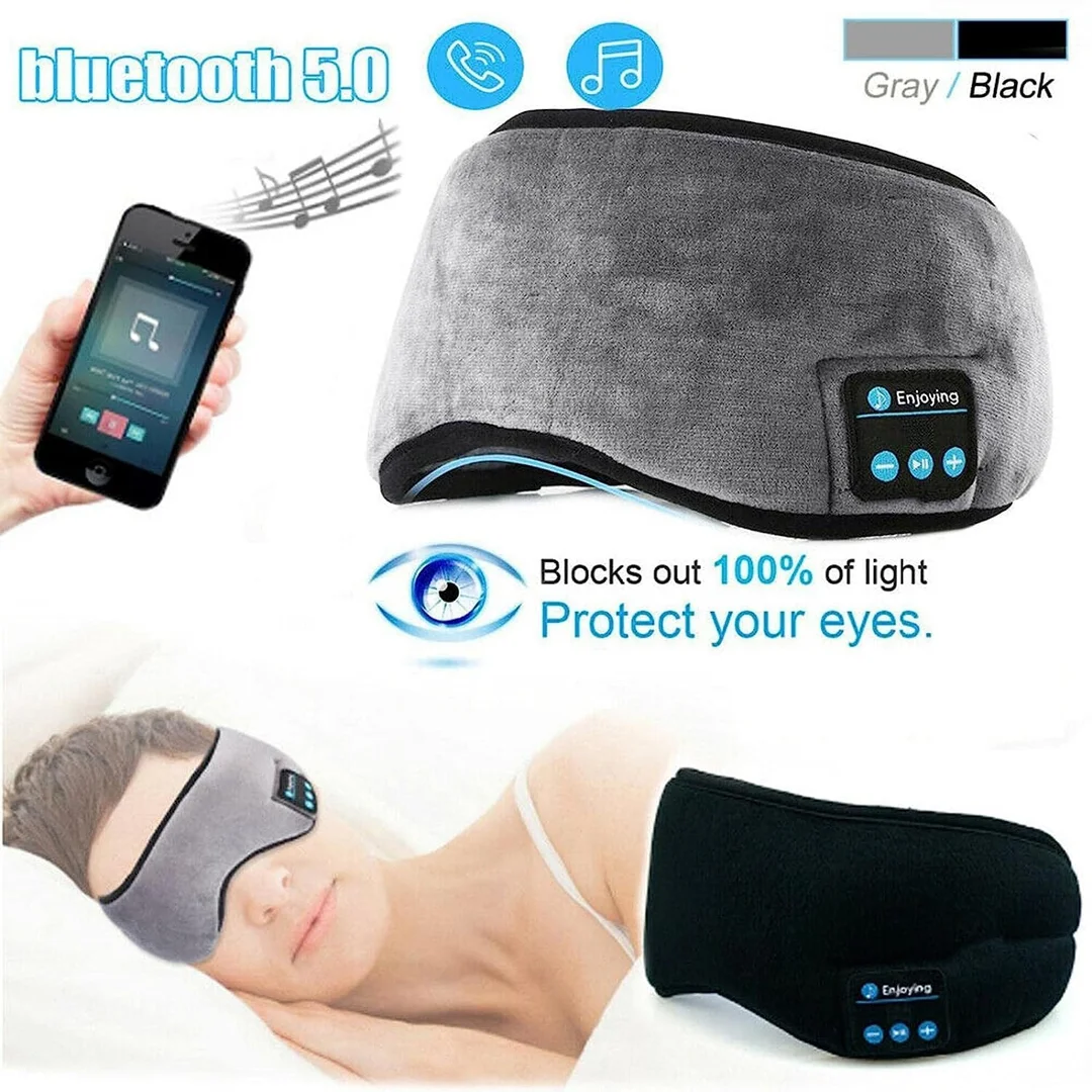 Bluetooth Sleeping Eye Mask | Wireless Soft Travel Sleep Mask image 2